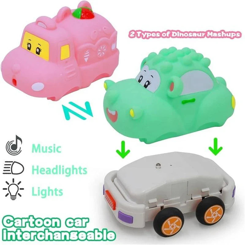 HKM-093075 Remote Control Cartoon Animal Vehicle Toy for Kids – Soft Glue Educational RC Car with 4 Channels, Indoor-Outdoor Fun