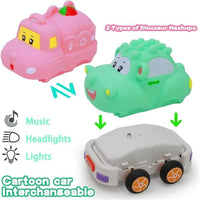 HKM-093075 Remote Control Cartoon Animal Vehicle Toy for Kids – Soft Glue Educational RC Car with 4 Channels, Indoor-Outdoor Fun