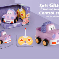 HKM-093075 Remote Control Cartoon Animal Vehicle Toy for Kids – Soft Glue Educational RC Car with 4 Channels, Indoor-Outdoor Fun