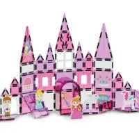 HKM-093139 Princess Theme Magnetic Building Blocks Set for Kids - STEM Educational Toy, Creative Pretend Play Tiles