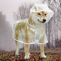 HKM-093139 Waterproof Clear Raincoat for Small to Medium Dogs with Hooded Design and Breathable EVA Fabric