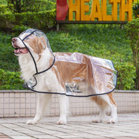 HKM-093139 Waterproof Clear Raincoat for Small to Medium Dogs with Hooded Design and Breathable EVA Fabric
