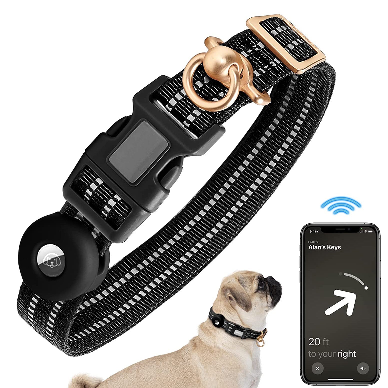 HKM-093203 Pet Supplies Fit Silicone Case Anti-lost Dog Collar