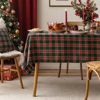 HKM-093267 Lattice Snowflake Polyester Tablecloth for Holiday Decor, Multiple Sizes Available