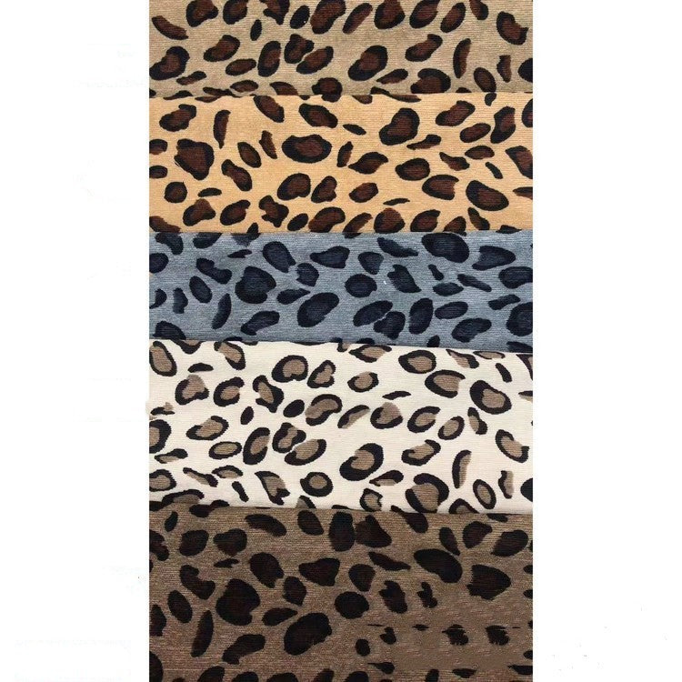 HKM-093331 Leopard Print Women's A-Line Skirt Fabric - 100% Polyester, 150cm Width