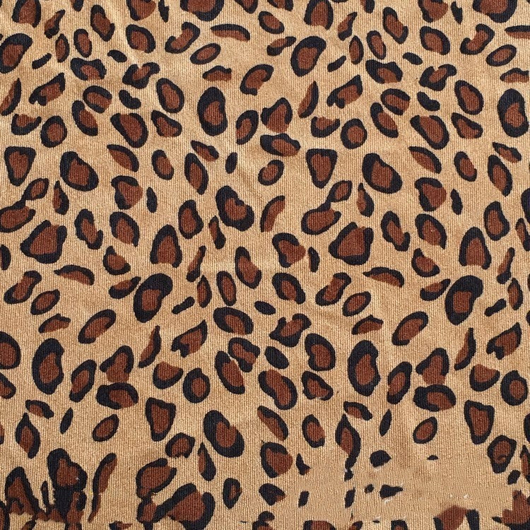 HKM-093331 Leopard Print Women's A-Line Skirt Fabric - 100% Polyester, 150cm Width