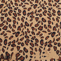 HKM-093331 Leopard Print Women's A-Line Skirt Fabric - 100% Polyester, 150cm Width