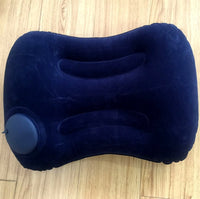 HKM-093331 TPU Semi-Circular Inflatable Pillow for Travel and Office Use - 45CM x 29CM x 8.5CM