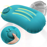 HKM-093331 TPU Semi-Circular Inflatable Pillow for Travel and Office Use - 45CM x 29CM x 8.5CM