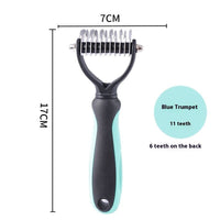 HKM-093587 Double-Sided Stainless Steel Pet Hair Unknotting Comb in Pink, Blue, and Gray – Small & Large Sizes Available