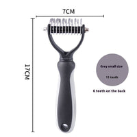 HKM-093587 Double-Sided Stainless Steel Pet Hair Unknotting Comb in Pink, Blue, and Gray – Small & Large Sizes Available