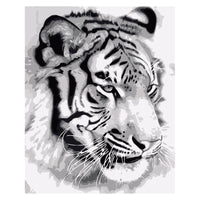 HKM-093651 Northeast Tiger DIY Digital Painting Kit - Canvas Art with Acrylic Paint, Brush, and Accessories