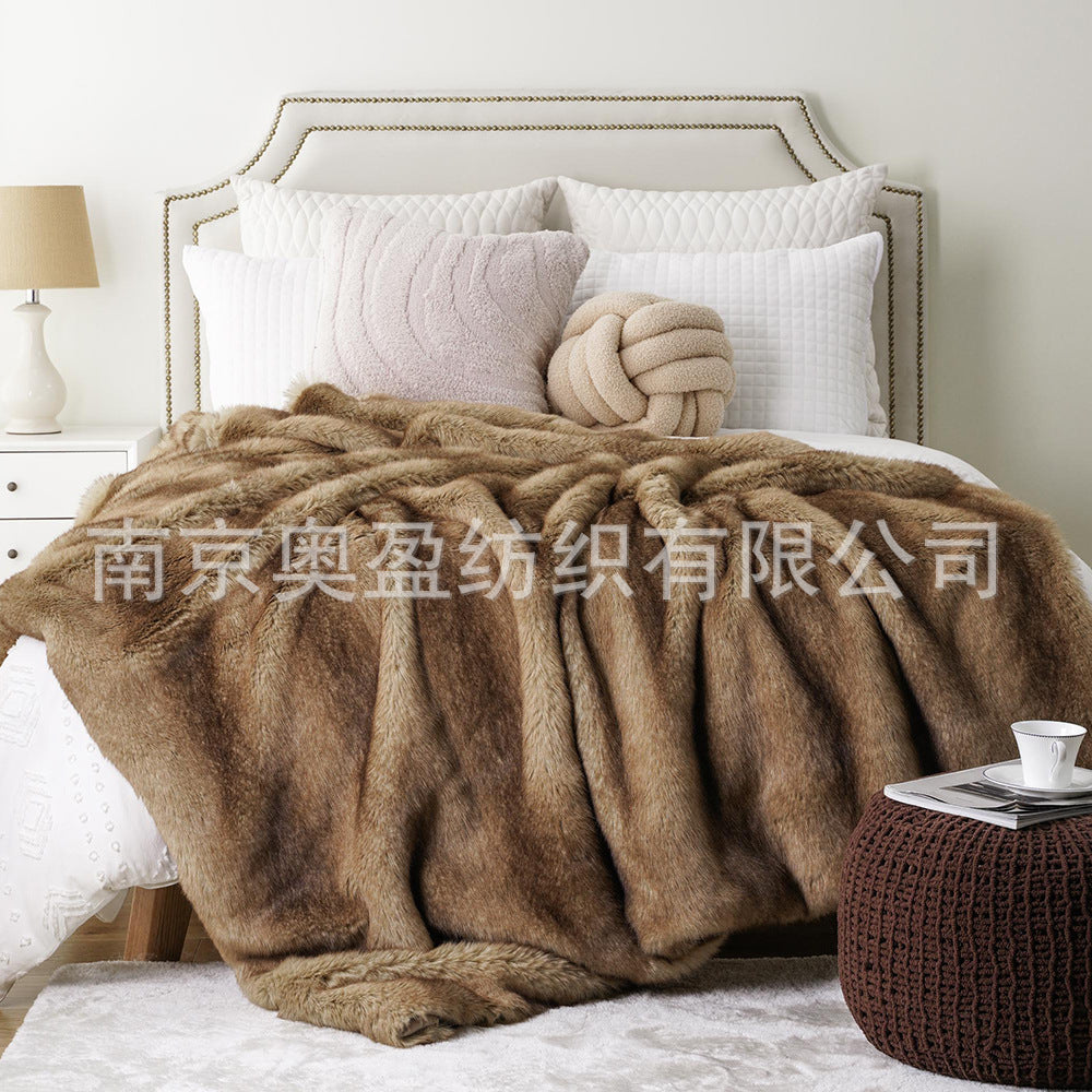 HKM-093651 Portable Velvet Blanket in European Style - Various Sizes and Colors Available