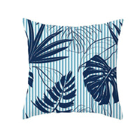 HKM-093715 Green Plush Plant Tassel Pillowcase - 45x45cm for Living Room, Bedroom, and More