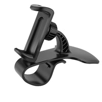 HKM-093715 Universal Adjustable Car Phone Stand - 360° Rotating Dashboard Mount with Tension Clip