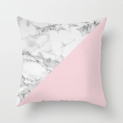 HKM-093779 Geometric Abstraction Cushion Cover - Peach Skin Fabric, 45x45cm