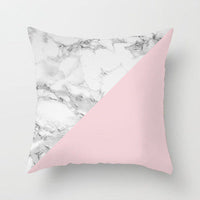 HKM-093779 Geometric Abstraction Cushion Cover - Peach Skin Fabric, 45x45cm