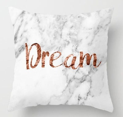 HKM-093779 Geometric Abstraction Cushion Cover - Peach Skin Fabric, 45x45cm