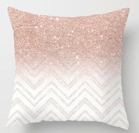 HKM-093779 Geometric Abstraction Cushion Cover - Peach Skin Fabric, 45x45cm