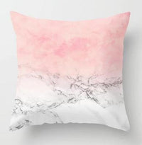 HKM-093779 Geometric Abstraction Cushion Cover - Peach Skin Fabric, 45x45cm
