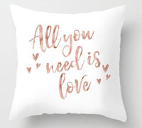 HKM-093779 Geometric Abstraction Cushion Cover - Peach Skin Fabric, 45x45cm