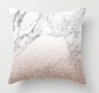 HKM-093779 Geometric Abstraction Cushion Cover - Peach Skin Fabric, 45x45cm