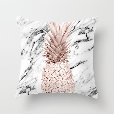 HKM-093779 Geometric Abstraction Cushion Cover - Peach Skin Fabric, 45x45cm