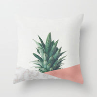 HKM-093779 Geometric Abstraction Cushion Cover - Peach Skin Fabric, 45x45cm