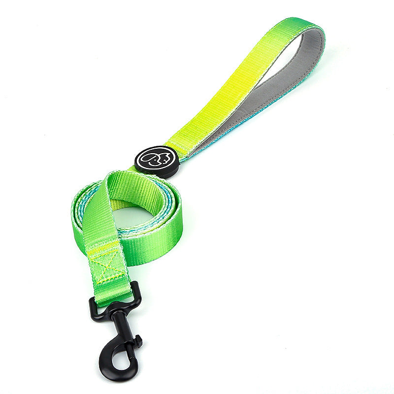 HKM-093843 I Shaped Chest Strap Dog Leash and Collar Set in Various Colors for Small to Large Breeds