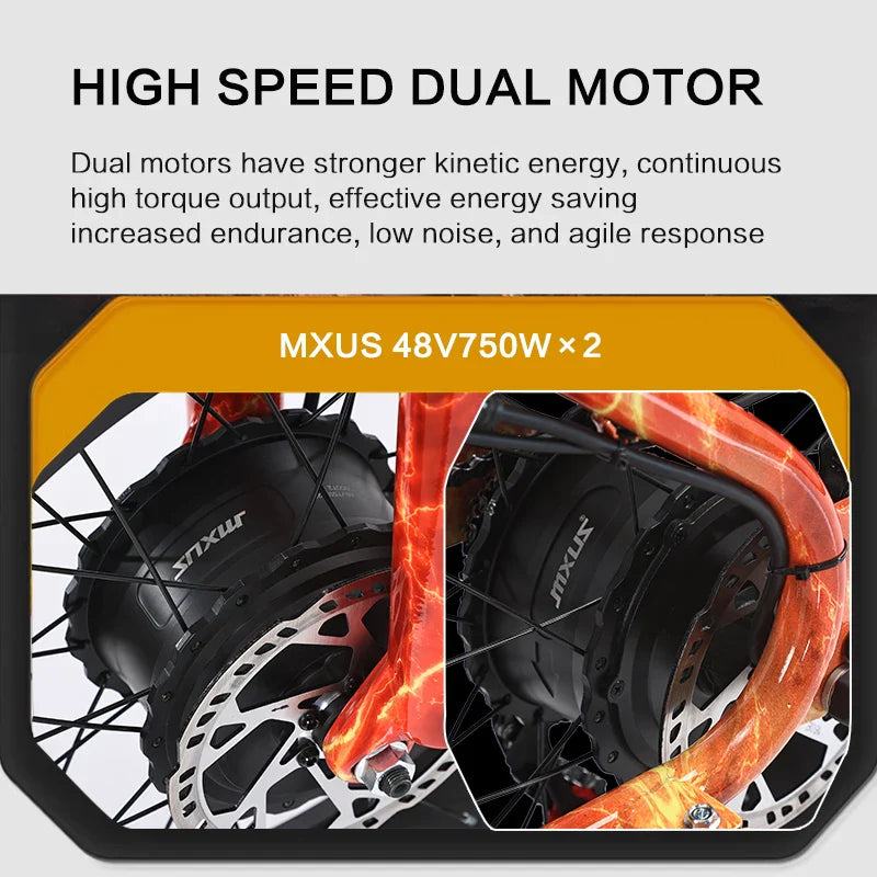 KTX-093971 Akez S1 Max Electric Bike - 48V 750W Motor, 26Ah Long-Range Battery, 20" Off-Road Adventure E-Bike