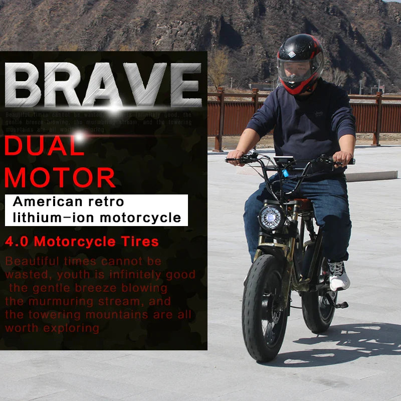 KTX-093971 Akez S1 Max Electric Bike - 48V 750W Motor, 26Ah Long-Range Battery, 20" Off-Road Adventure E-Bike