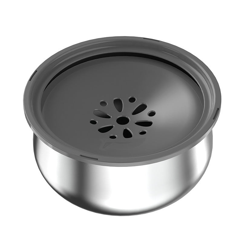 HKM-094163 Large Capacity Stainless Steel Pet Water Bowl - Food Grade Material, Durable Design
