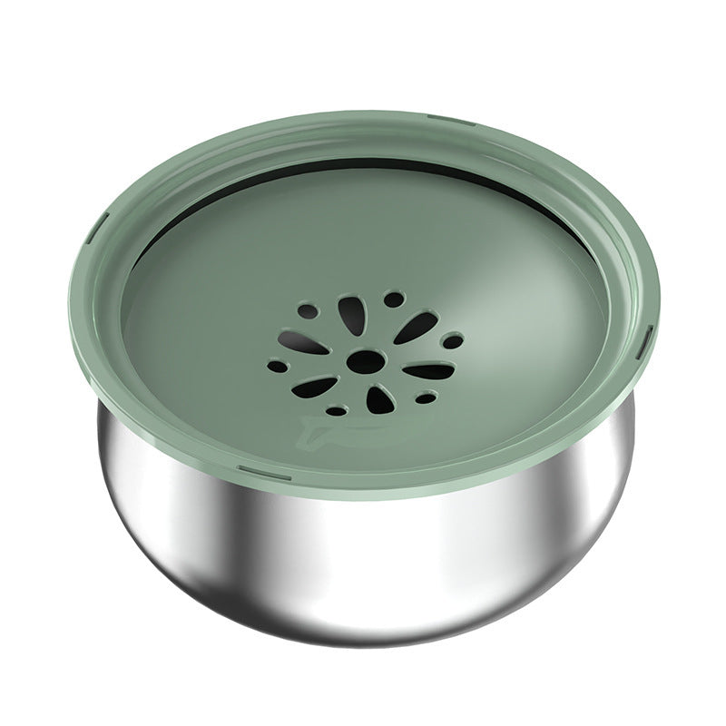 HKM-094163 Large Capacity Stainless Steel Pet Water Bowl - Food Grade Material, Durable Design