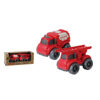HKM-094291 Free Wheel Diecast Fire Truck Car Toys for Kids - 2 Pieces, Ages 2-7
