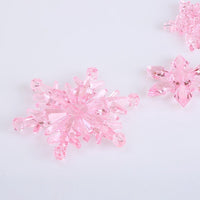 HKM-094419 10PCS Christmas Snowflake Ornaments - Acrylic DIY Bead Curtain Decor for Home