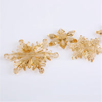 HKM-094419 10PCS Christmas Snowflake Ornaments - Acrylic DIY Bead Curtain Decor for Home