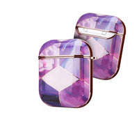 HKM-094547 Electroplated Gold Marble IMD Protective Cover for AirPods Pro - Generation 3, PC Hard Case