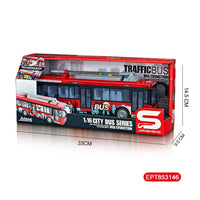 HKM-094611 1:16 Friction Bus Toy with Lights and Sounds for Kids Aged 5-7