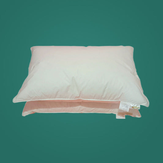 HKM-094611 Down Filling White Goose Feather Pillow in Pure Cotton Cover - Rectangle, 48x74cm