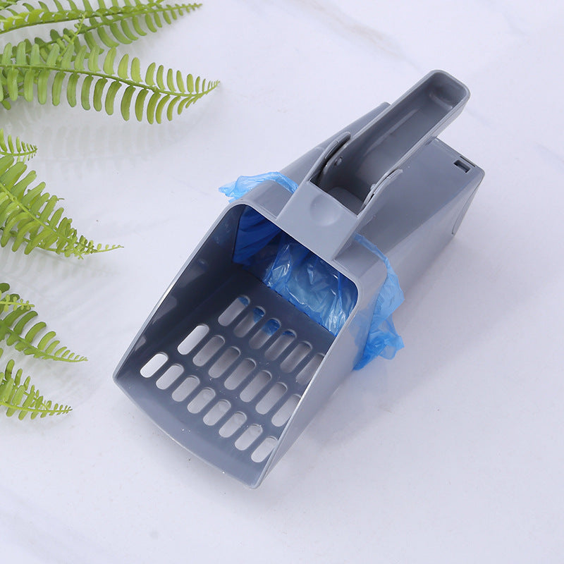 HKM-094675 Cat Litter Shovel with Trash Can for Easy Waste Disposal and Cleanup