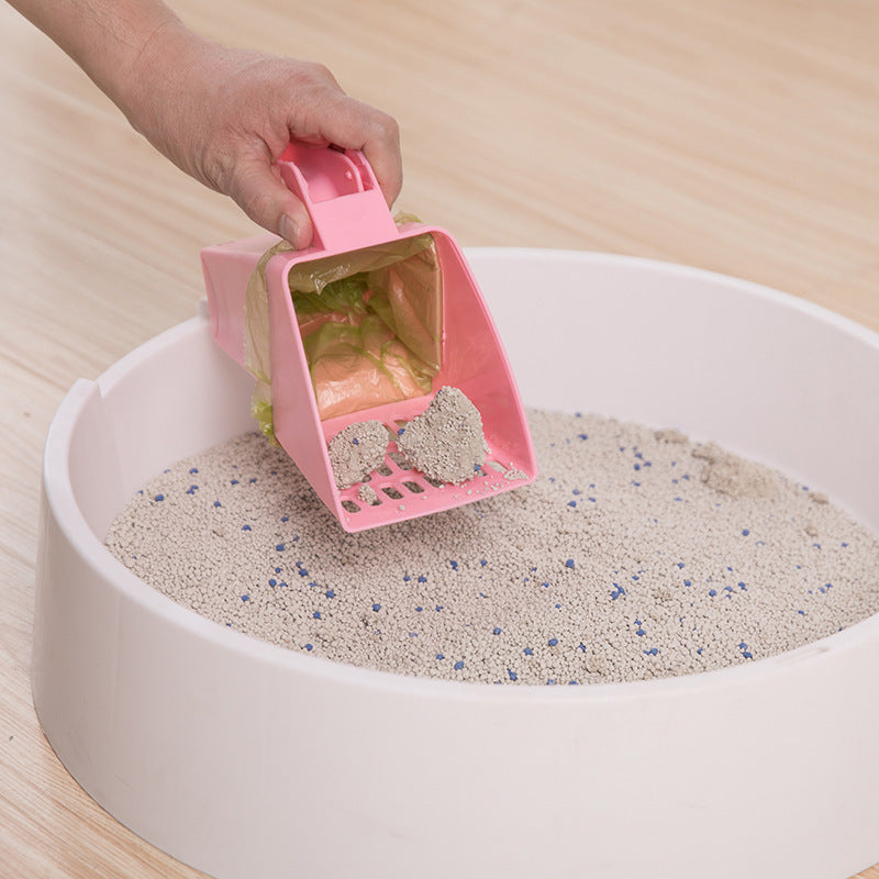 HKM-094675 Cat Litter Shovel with Trash Can for Easy Waste Disposal and Cleanup