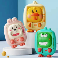 HKM-094803 3D Cartoon Animal Puzzle Toy – Cute Dinosaur & Bunny Huarong Road Game for Kids Ages 2 and Up