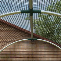 HKM-094803 Galvanized Steel Fruit Cage with Zipped Door - Plant Protection Tent, 1.2x2.4x1.9m, Black