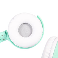 HKM-094867 Wired Women’s Headphones in Pink, White, Blue, and Black - Stylish and Comfortable Head-Mounted Design