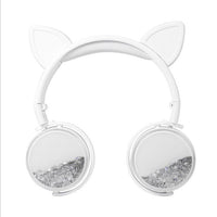 HKM-094867 Wired Women’s Headphones in Pink, White, Blue, and Black - Stylish and Comfortable Head-Mounted Design