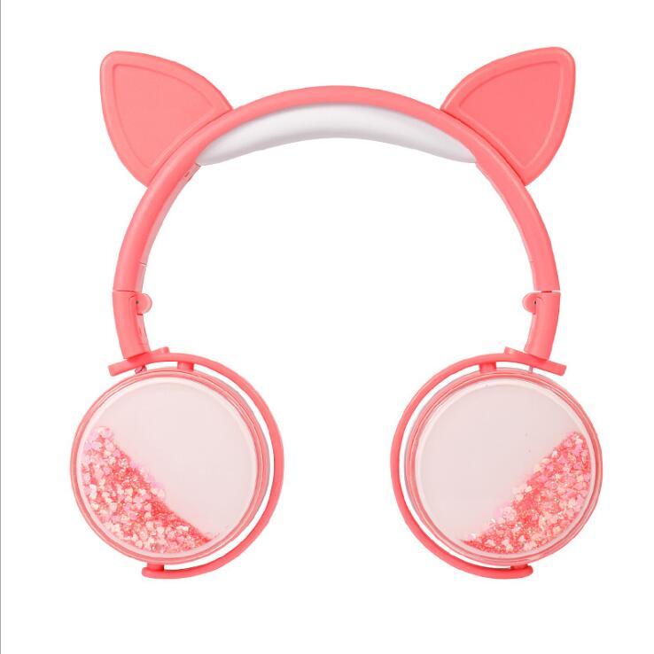 HKM-094867 Wired Women’s Headphones in Pink, White, Blue, and Black - Stylish and Comfortable Head-Mounted Design