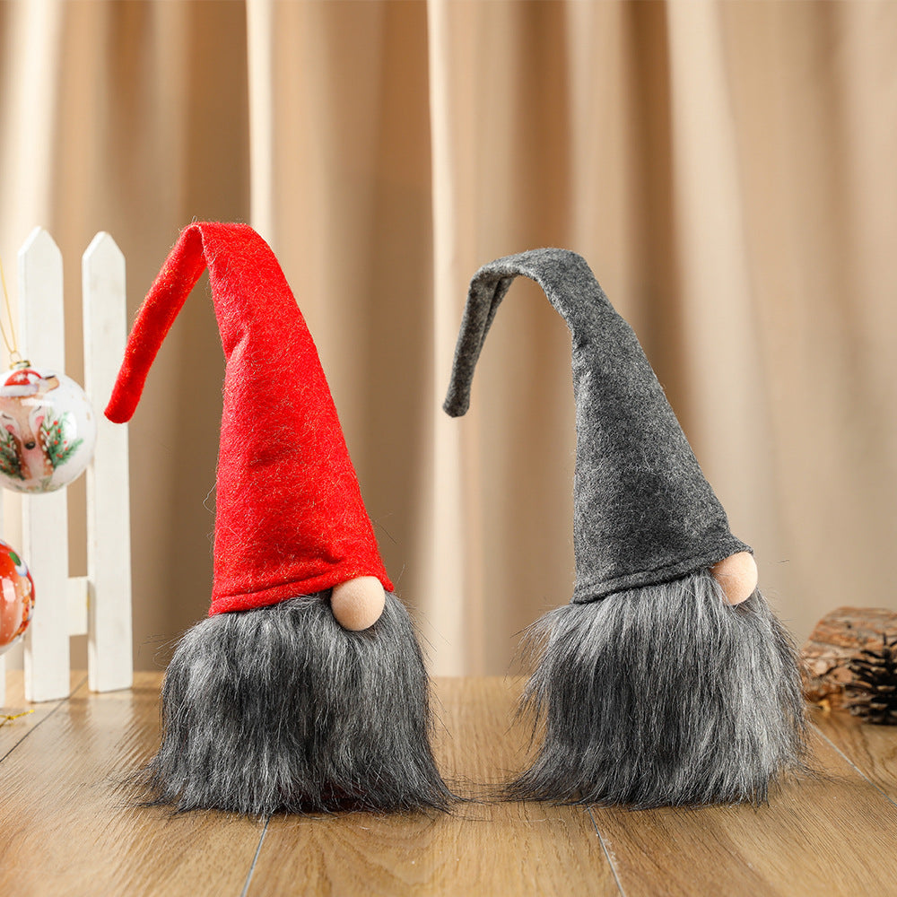 HKM-094931 Three-Dimensional Modern Art Christmas Goblin Doll Decoration in Love Chef Color