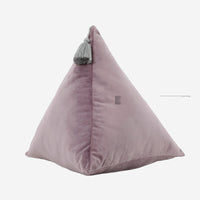 HKM-094931 Triangular Velvet Pillow - Zongzi-Shaped Decorative Cushion for Sofa and Bed, 40cm x 35cm