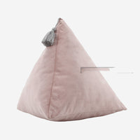 HKM-094931 Triangular Velvet Pillow - Zongzi-Shaped Decorative Cushion for Sofa and Bed, 40cm x 35cm