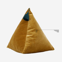 HKM-094931 Triangular Velvet Pillow - Zongzi-Shaped Decorative Cushion for Sofa and Bed, 40cm x 35cm